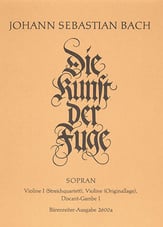 ART OF FUGUE SOPRANO PART cover